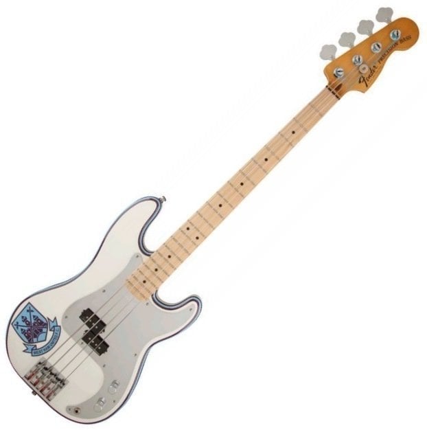 Električna bas kitara Fender Steve Harris Precision Bass MN Olympic White
