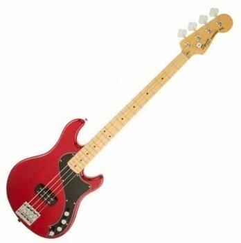 4-string Bassguitar Fender Squier Deluxe Dimension Bass IV MN Crimson Red Transparent