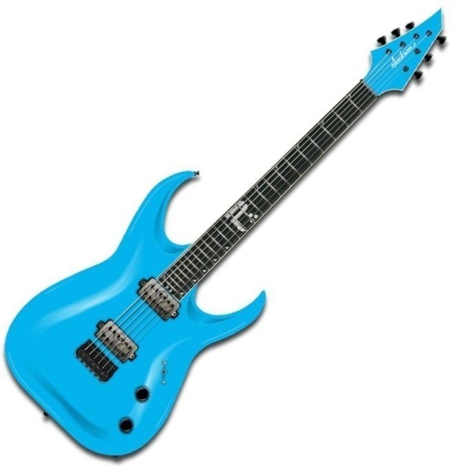 Signatur elektrisk guitar Jackson Misha Mansoor Juggernaut BULB HT6 Matte Blue Frost