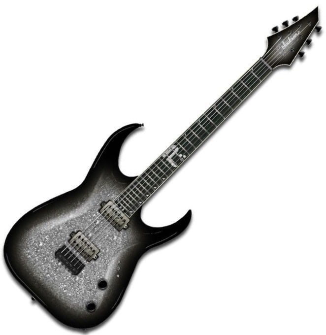 Guitarra elétrica de assinatura Jackson Misha Mansoor Juggernaut BULB HT6 Silver Burst Sparkle
