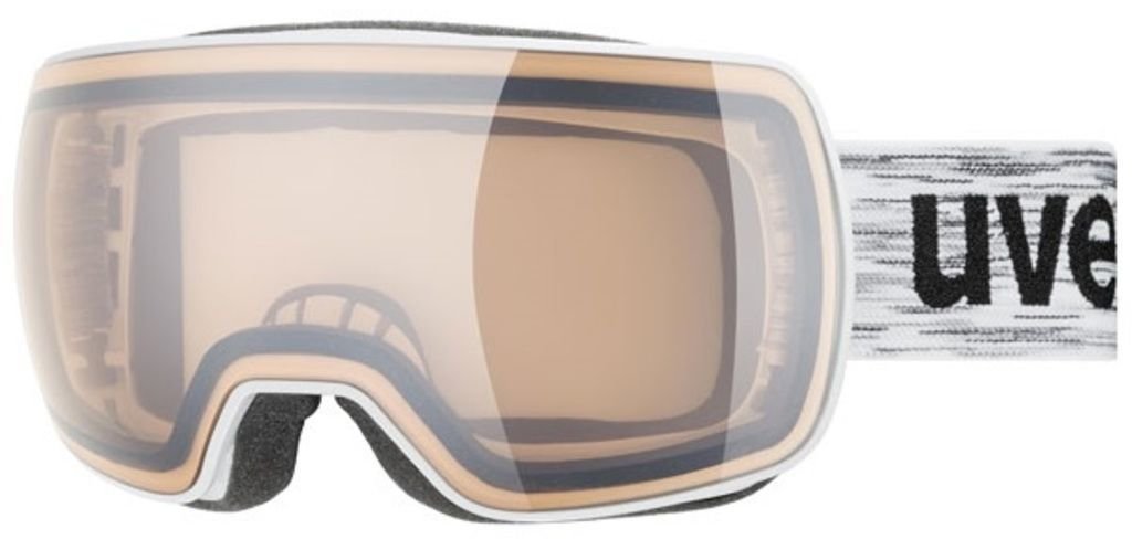 Ski-bril UVEX Compact V White Variomatic/Silver Mirror 19/20