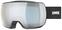 Óculos de esqui UVEX Compact FM Black Mat/Mirror Silver 20/21