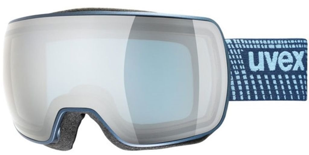 Ski-bril UVEX Compact FM Matte Navy/Mirror Silver Ski-bril (Zo goed als nieuw)
