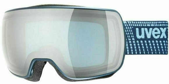 Masques de ski UVEX Compact FM Matte Navy/Mirror Silver Masques de ski (Déjà utilisé) - 1