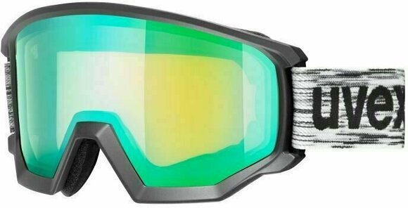 Skibriller UVEX Athletic FM Matte Black/Mirror Green Skibriller - 1