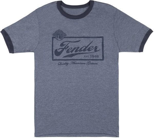 T-Shirt Fender T-Shirt Beer Label Blue M