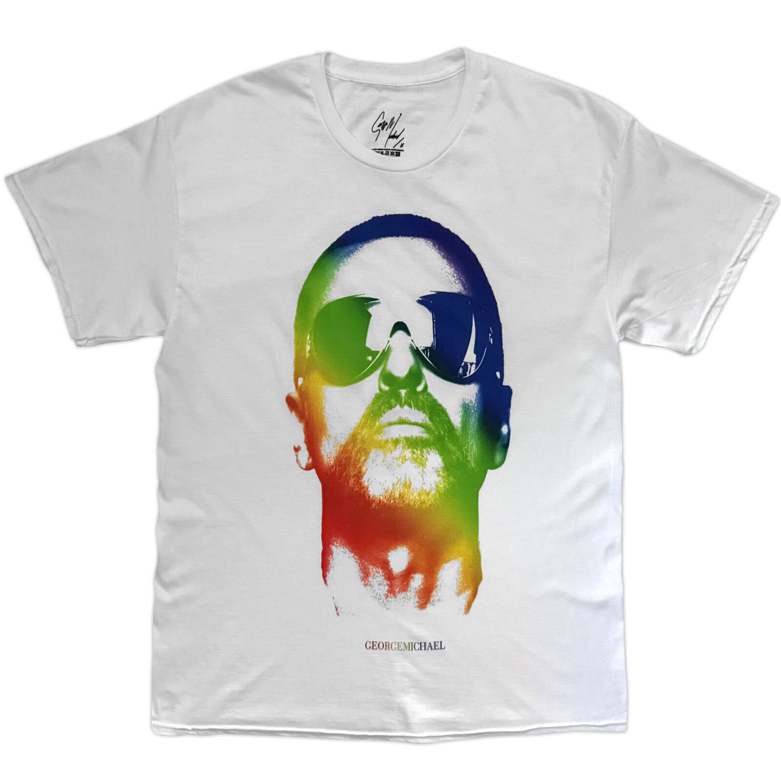 T-särk George Michael Gradient Face White S T-särk