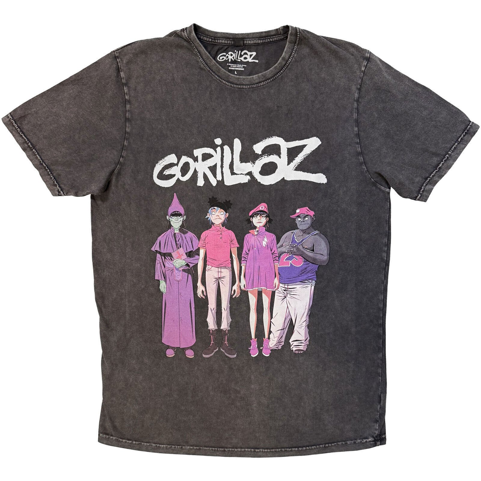 Košulja Gorillaz Cracker Island Standing Charcoal Grey L Košulja