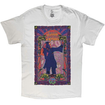 Maglietta Janis Joplin Paisley & Flowers Frame Border White XL Maglietta - 1
