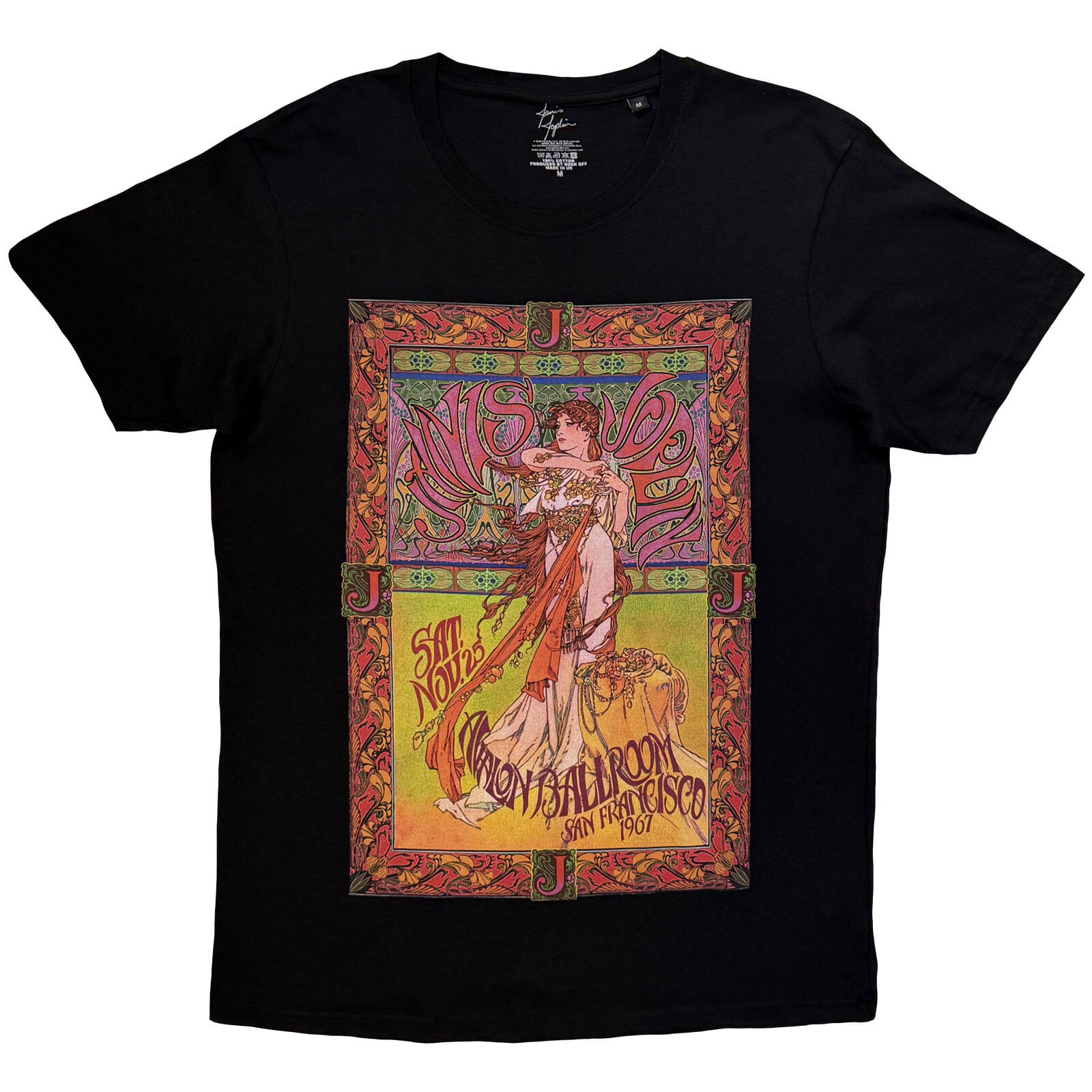T-särk Janis Joplin Avalon Ballroom Black 2XL T-särk