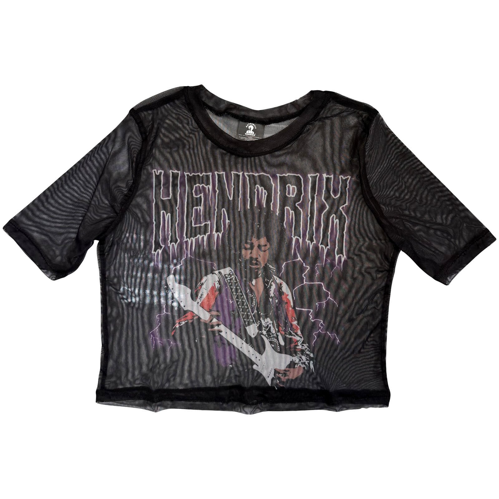 Shirt Jimi Hendrix Lightning Black XS Dames Shirt