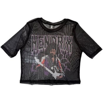 T-shirt Jimi Hendrix Lightning Black 2XL Femme T-shirt - 1