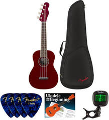 Fender Zuma Classic Concert Ukulele WN Candy Apple Red SET Fender Zuma Classic Concert Ukulele WN Candy Apple Red SET