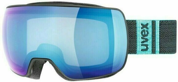 Ski Brillen UVEX Compact FM Matte Black/Mirror Blue Ski Brillen - 1