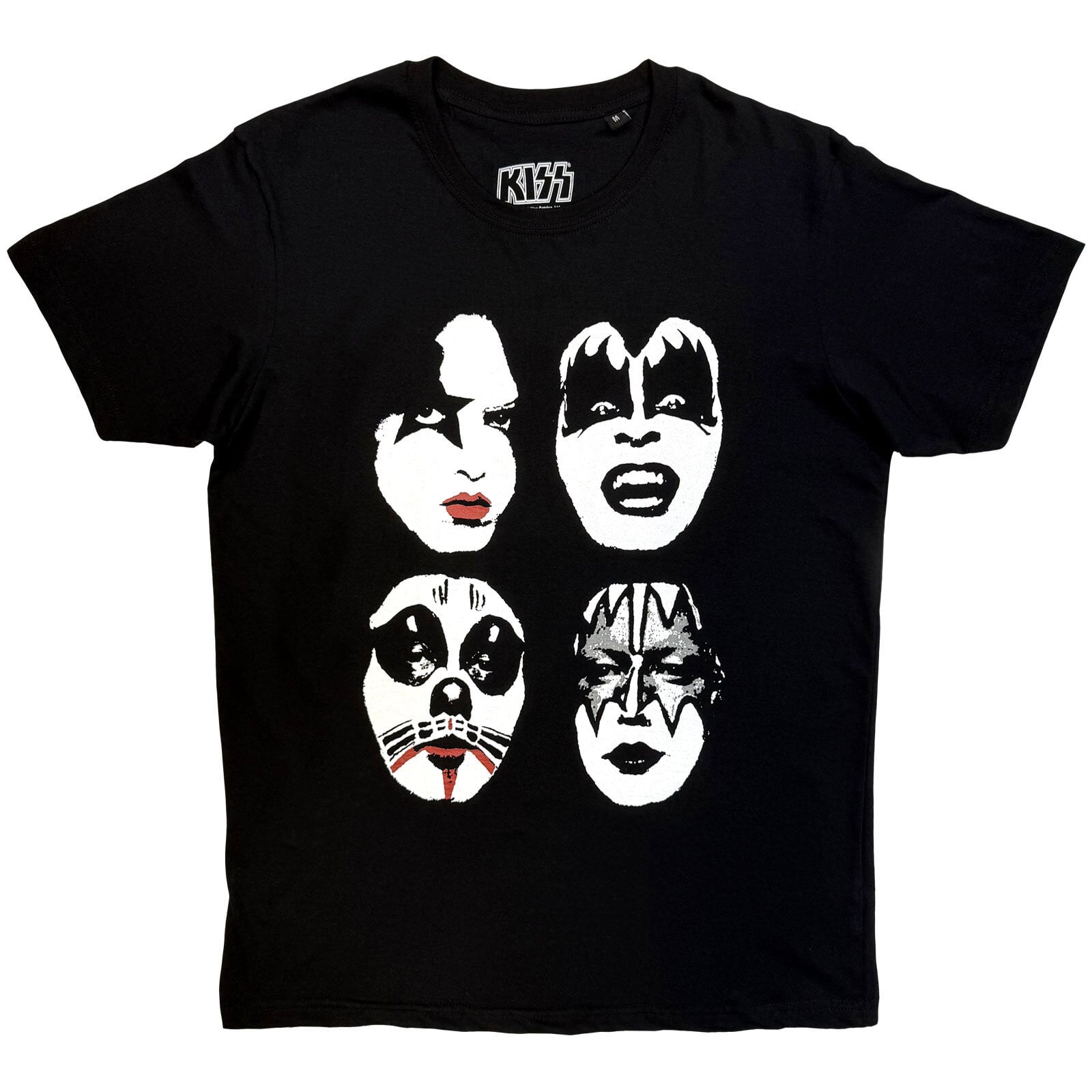 Πουκάμισο Kiss Stacked Faces Black S Πουκάμισο