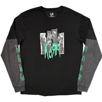 Košulja Korn Ripped Photos (Sleeve Print) Black & Charcoal Grey 2XL Košulja - 1