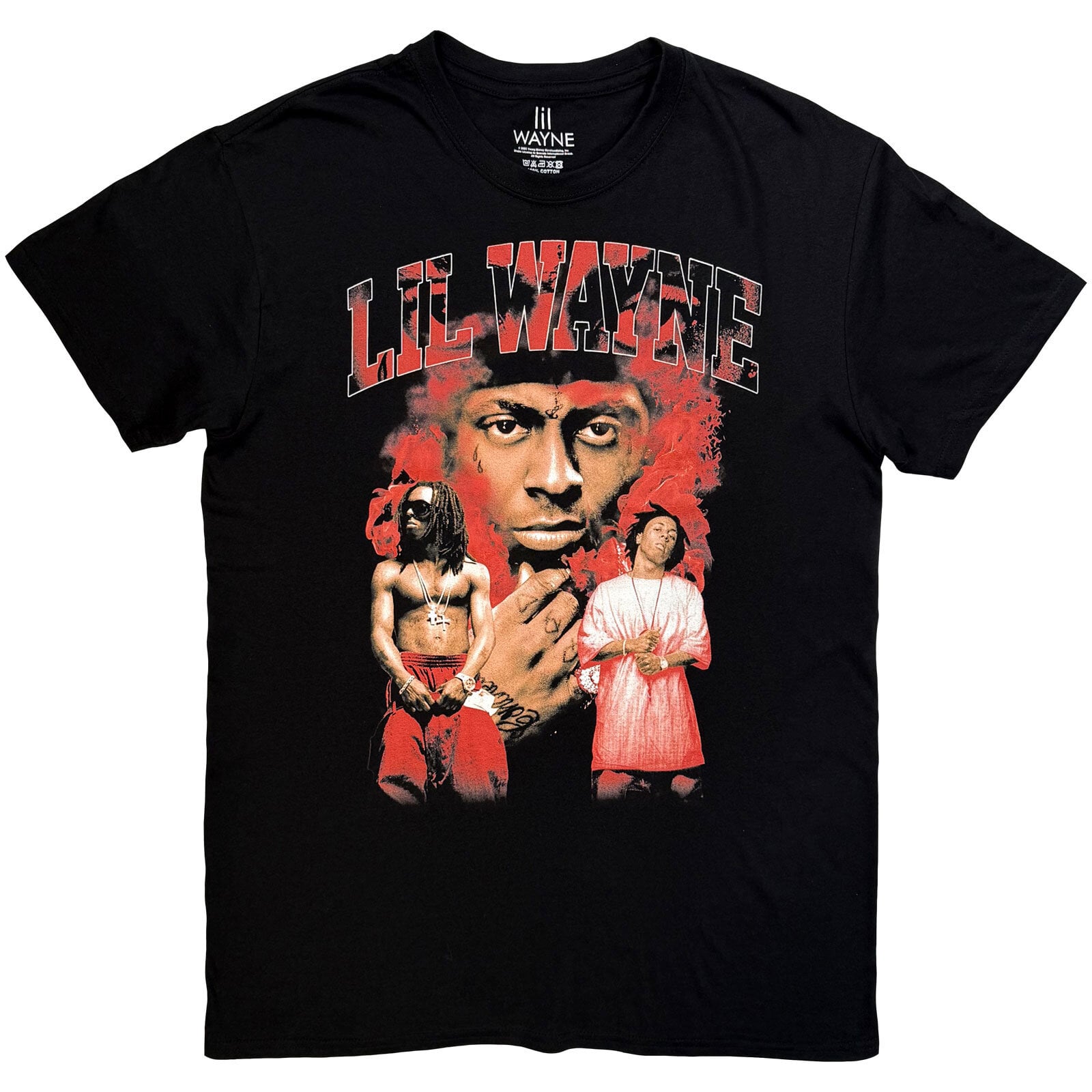 T-Shirt Lil Wayne Fire Black L T-Shirt