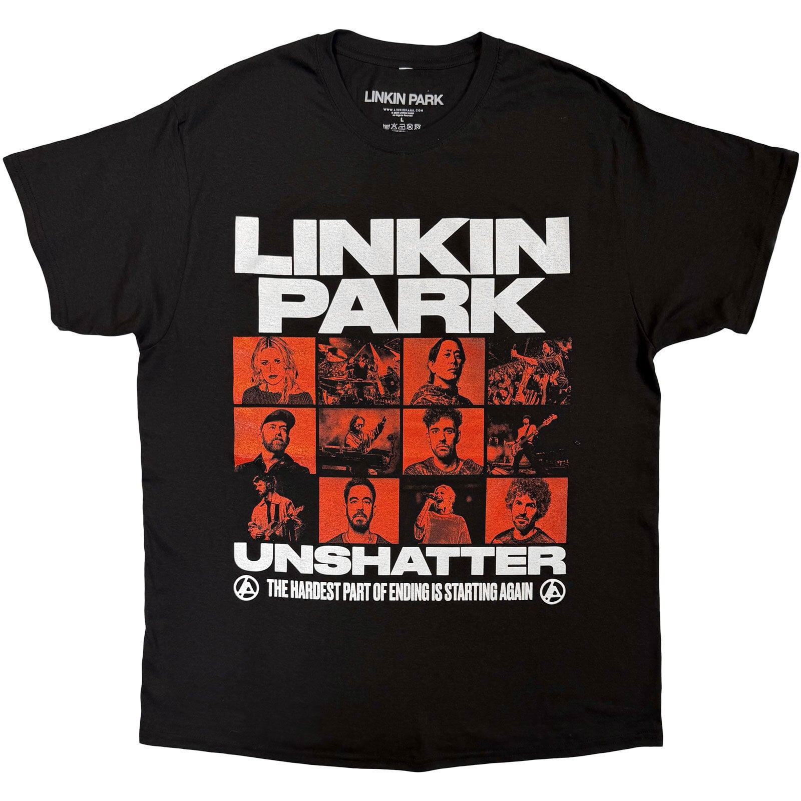 T-Shirt Linkin Park Unshatter Box Photos Black 2XL T-Shirt