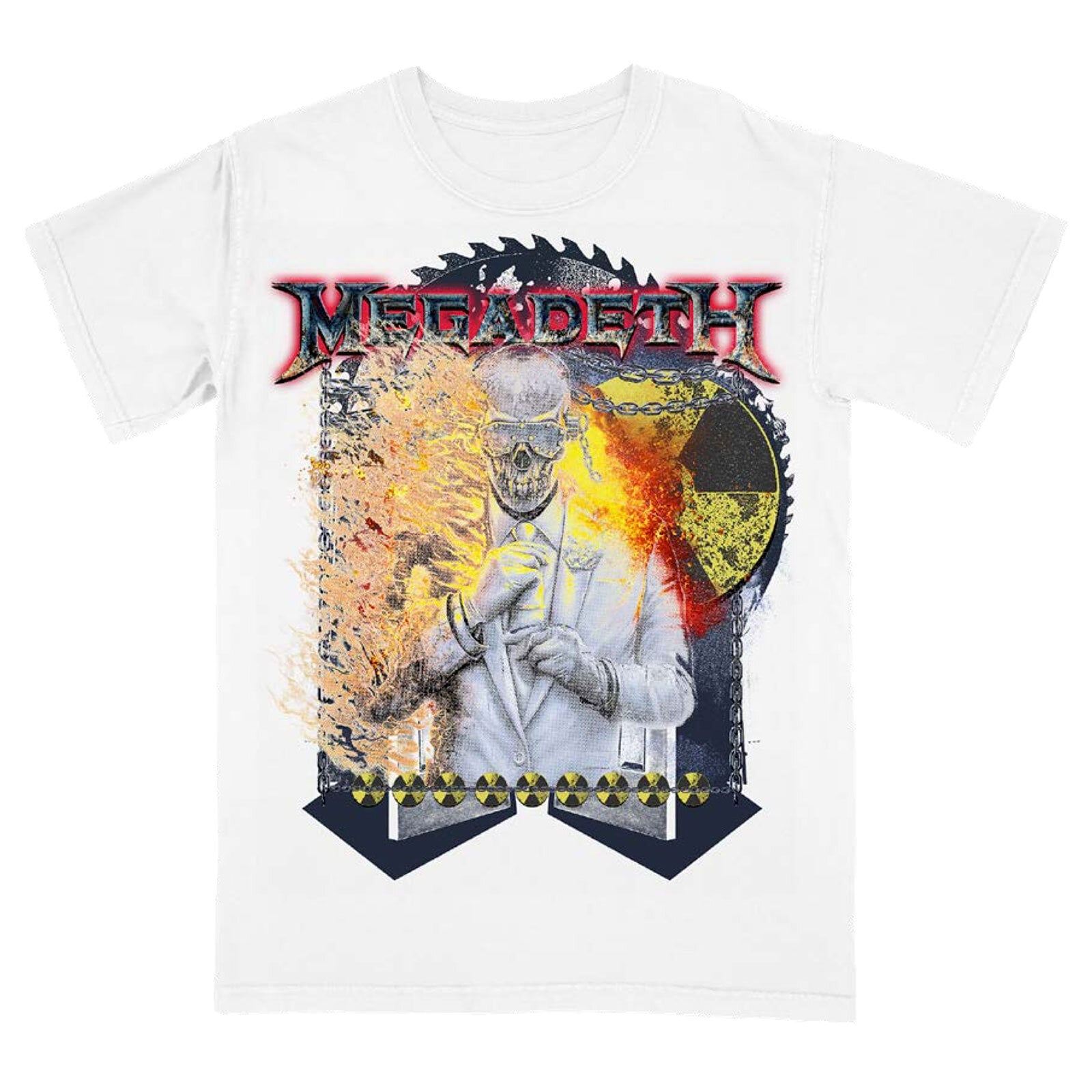 Πουκάμισο Megadeth Vic Sawblade White L Πουκάμισο