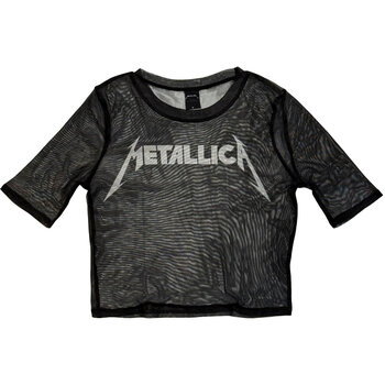 Shirt Metallica Logo Black S Dames Shirt - 1