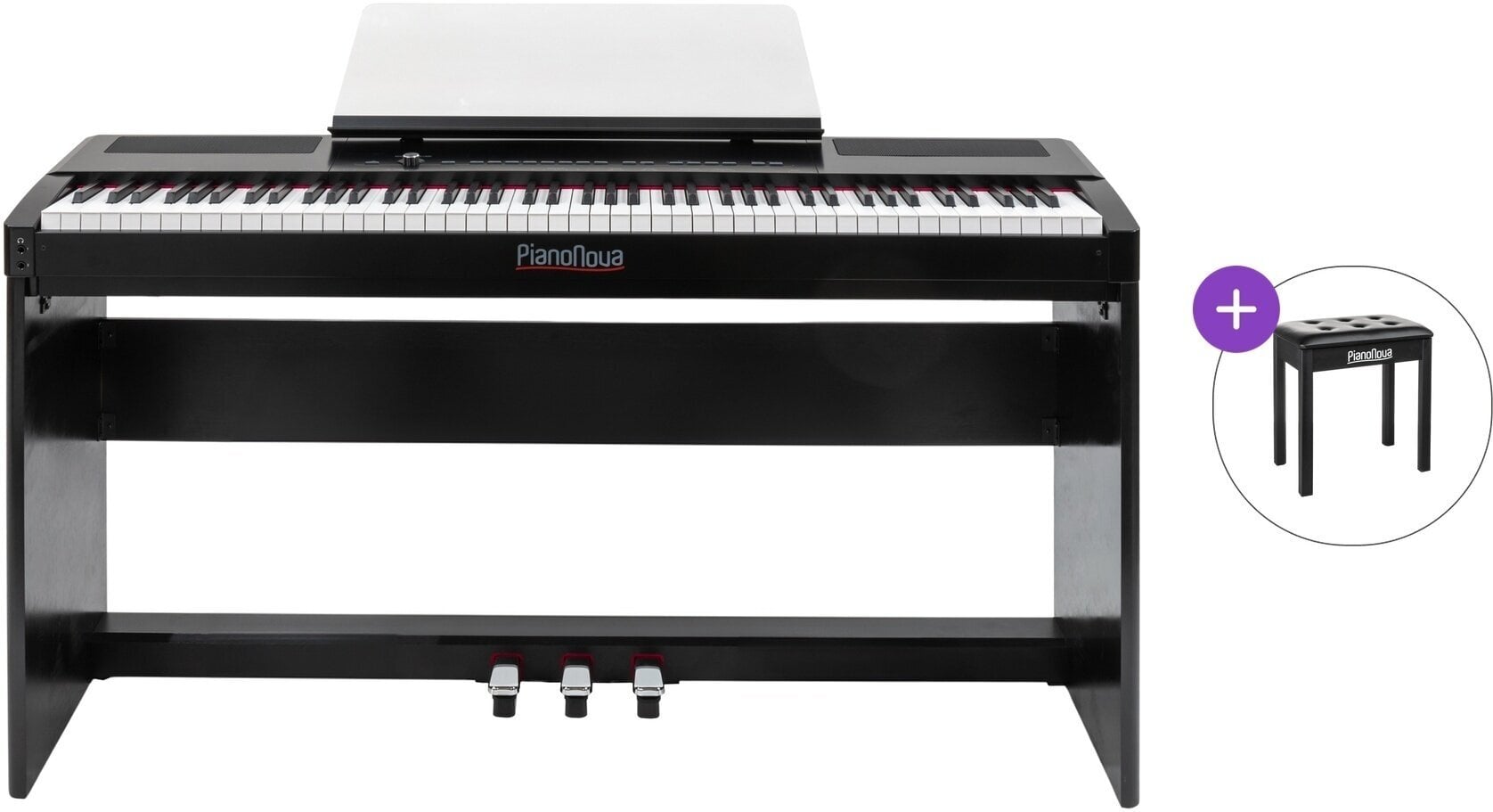 Digital Piano Pianonova Girona 08 Basic SET Black Digital Piano