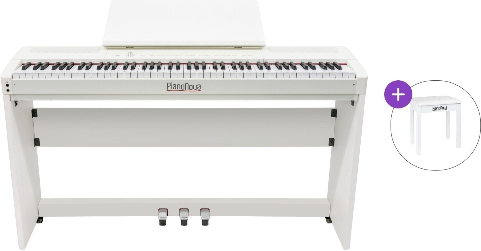 Digitalni pianino Pianonova Girona 08 Basic SET White Digitalni pianino