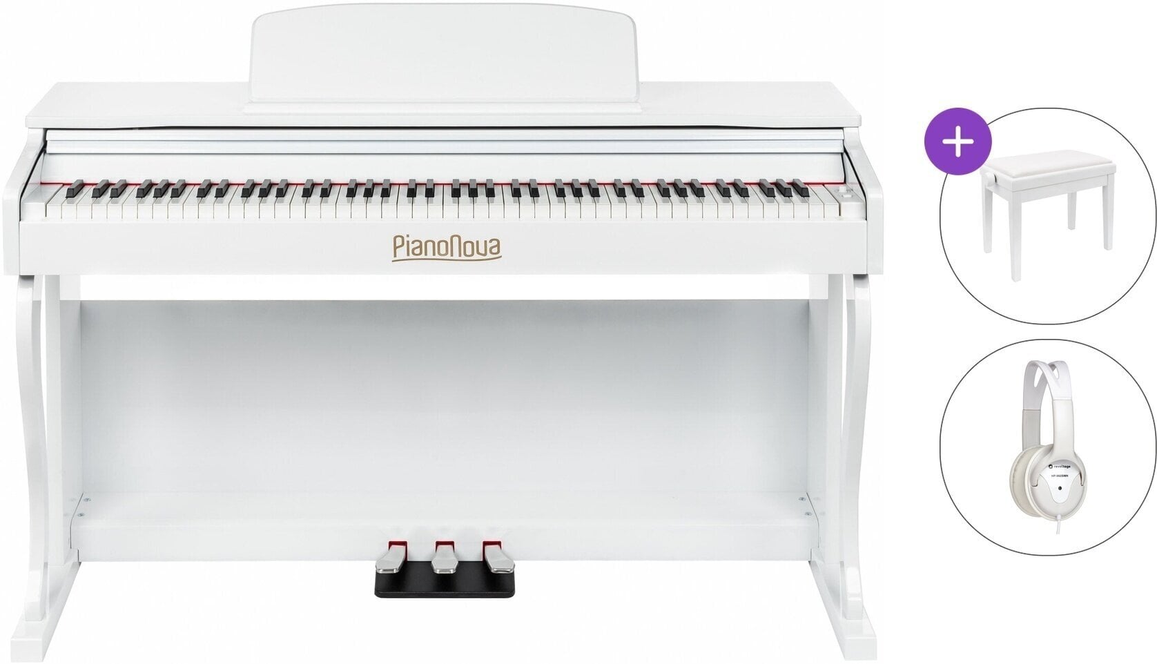 Digitalni pianino Pianonova Gran Maestro Standard SET White Digitalni pianino