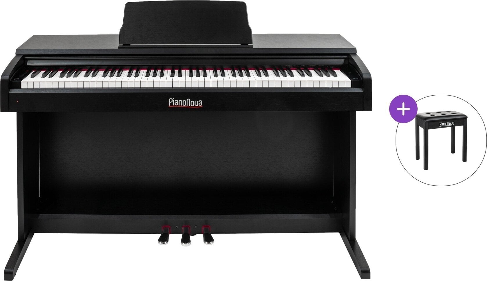 Digitalni pianino Pianonova La Rambla 09 Basic SET Black Digitalni pianino