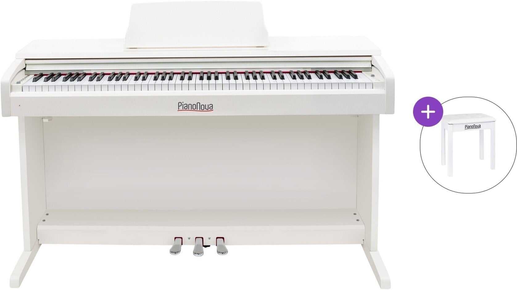 Digitalni pianino Pianonova La Rambla 09 Basic SET White Digitalni pianino