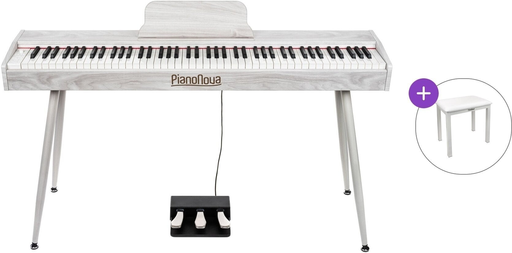 Digital Piano Pianonova Sevilla MKII Basic SET Gray Digital Piano