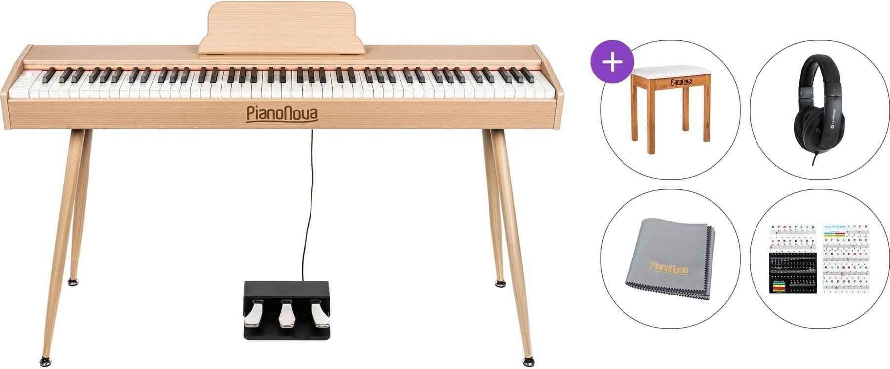Digitální piano Pianonova Sevilla MKII Premium SET Natural Digitální piano