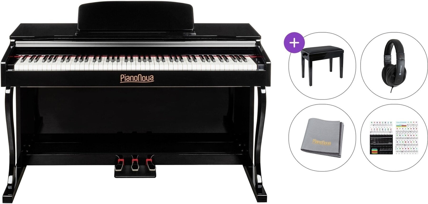 Digitální piano Pianonova Gran Maestro Premium SET Black Digitální piano