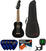 Sopraanukelele Fender Venice Soprano Ukulele WN Black SET Sopraanukelele Zwart