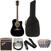 Dreadnought elektro-akoestische gitaar Fender FA-125CE Black WN Deluxe SET Black