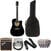 Chitară electro-acustică Dreadnought Fender Squier SA-105CE Black Deluxe SET Negru