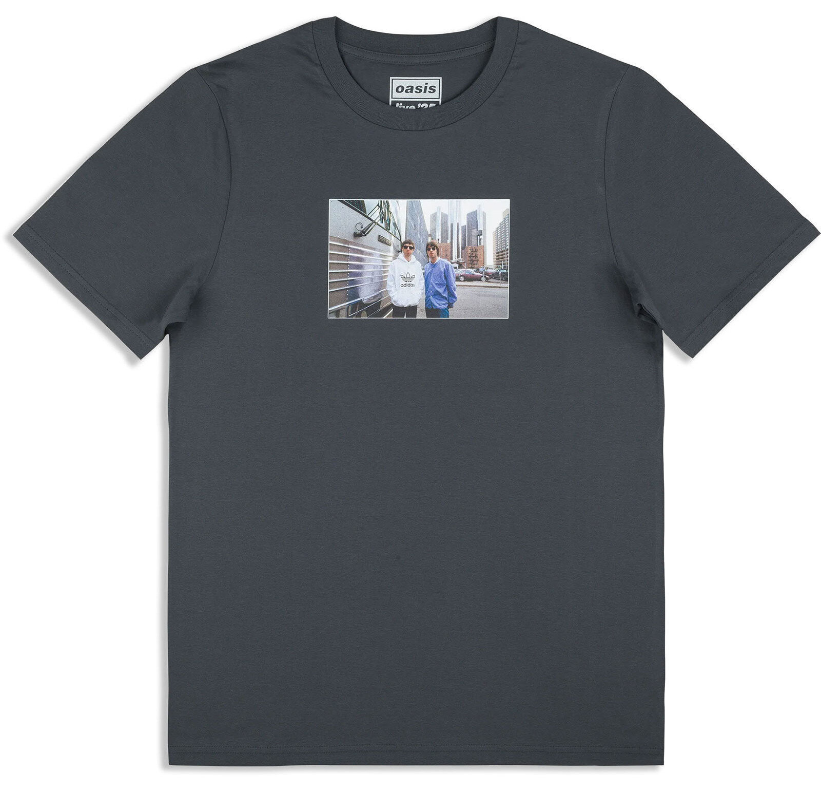 Camiseta de manga corta Oasis Detroit Bus Photo (Back Print & Ex-Tour) Camiseta de manga corta Navy Blue M