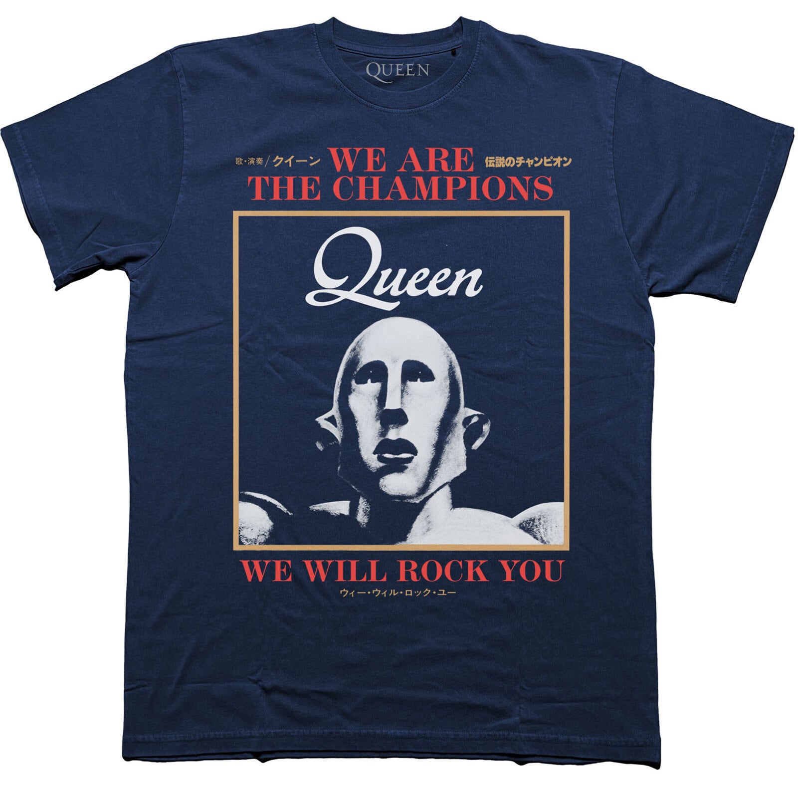 Πουκάμισο Queen We Are The Champions We Will Rock You Navy Blue XL Πουκάμισο