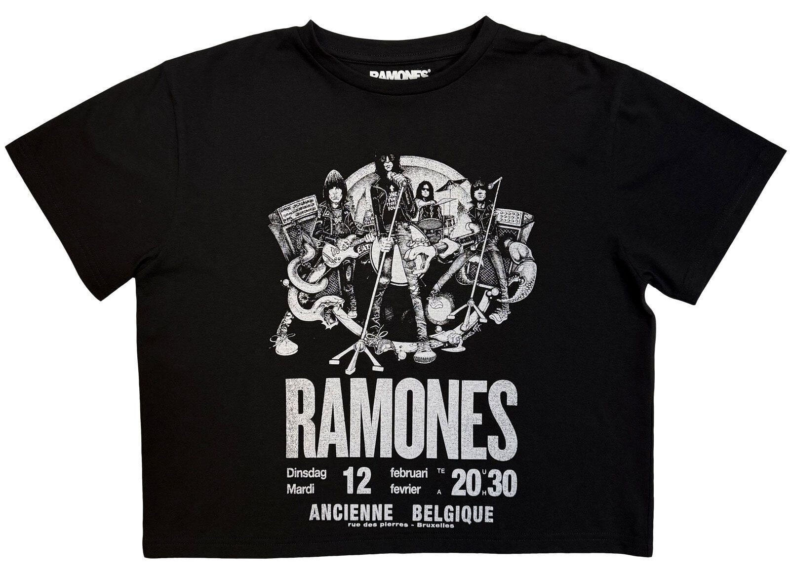 T-särk Ramones Belgique Black L Naiste T-särk