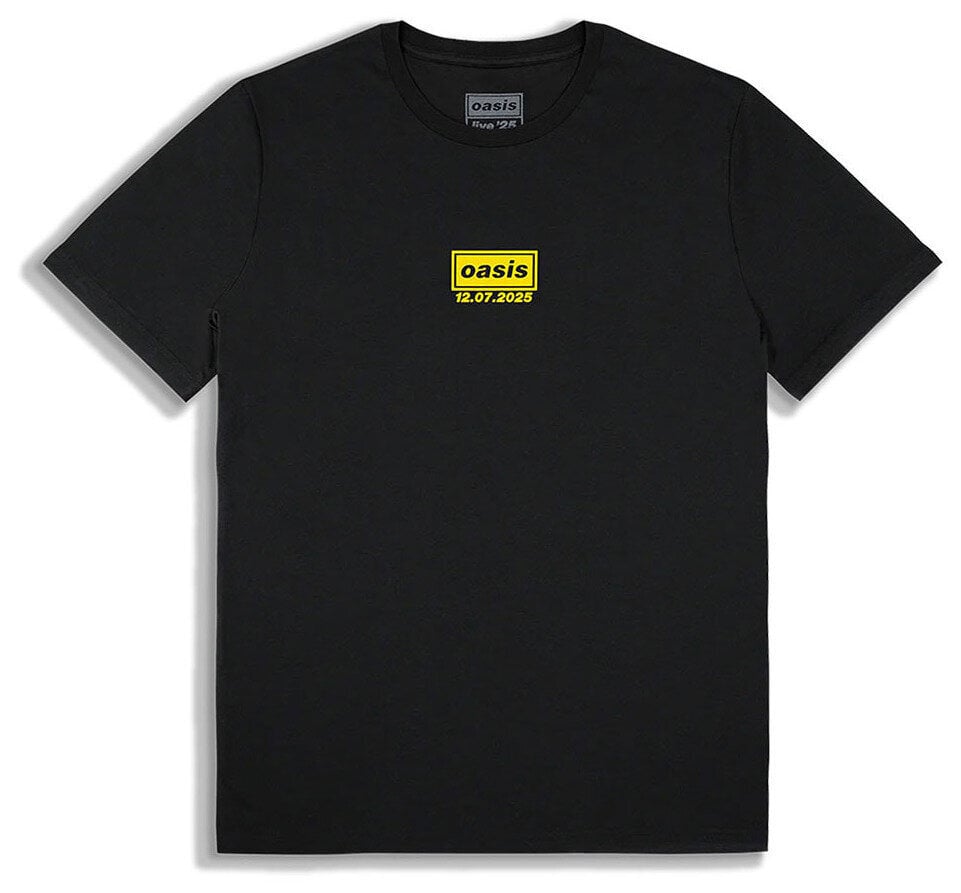 Tricou Oasis Manchester 12 July Event (Back Print & Ex-Tour) Black M Tricou