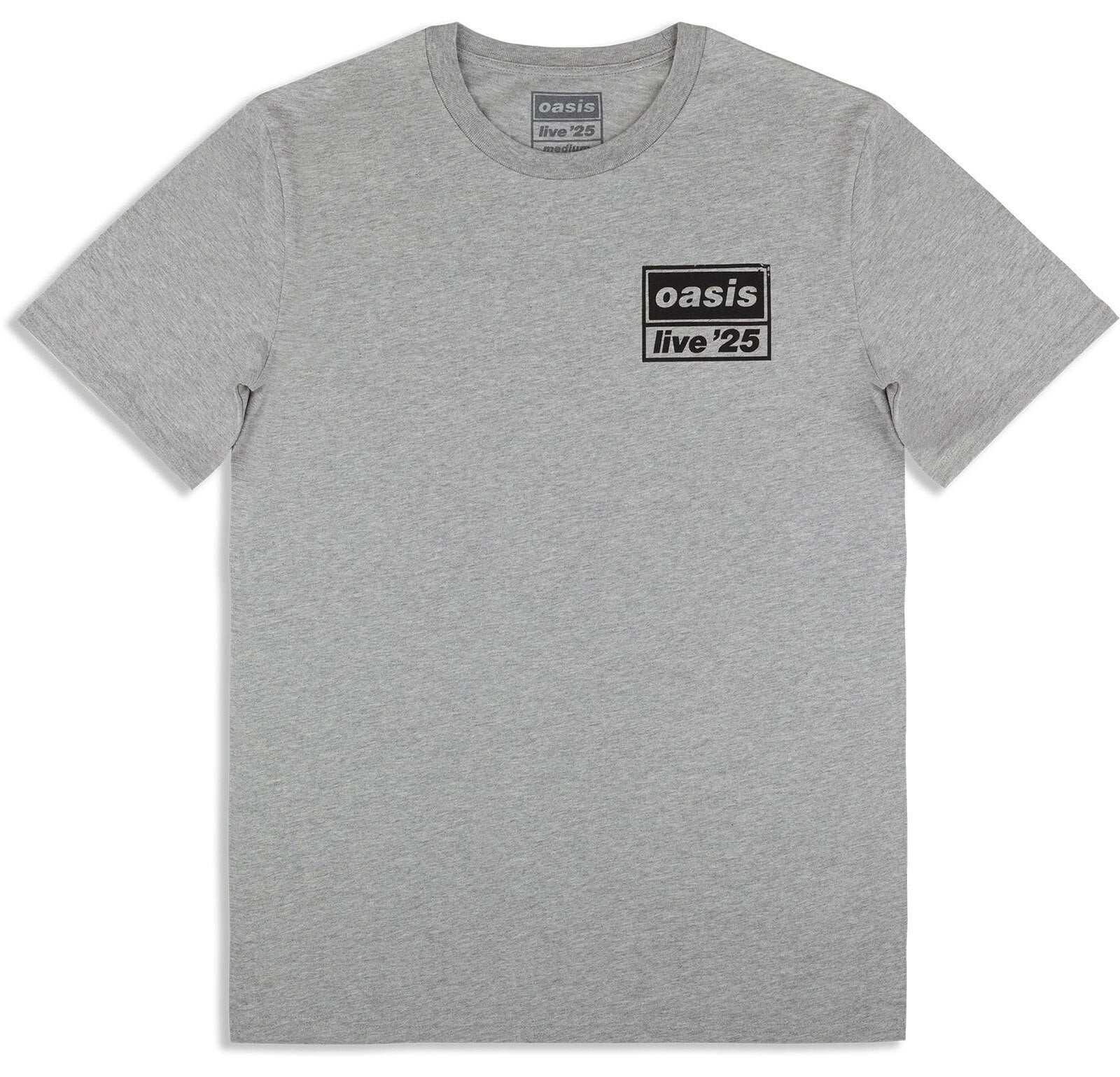Koszulka Oasis Live 25 Distressed Lockup Pocket (Ex-Tour) Grey S Koszulka
