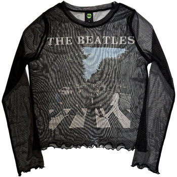 T-skjorte The Beatles Abbey Road & Logo Black S Ladies T-skjorte - 1