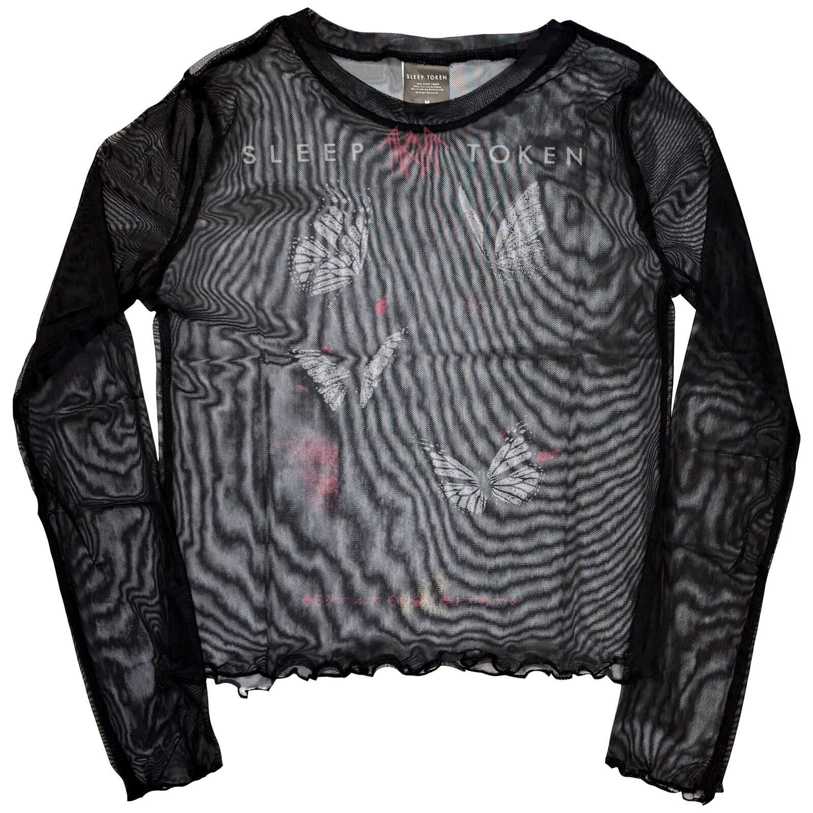 Shirt Sleep Token Butterflies Black 2XL Dames Shirt