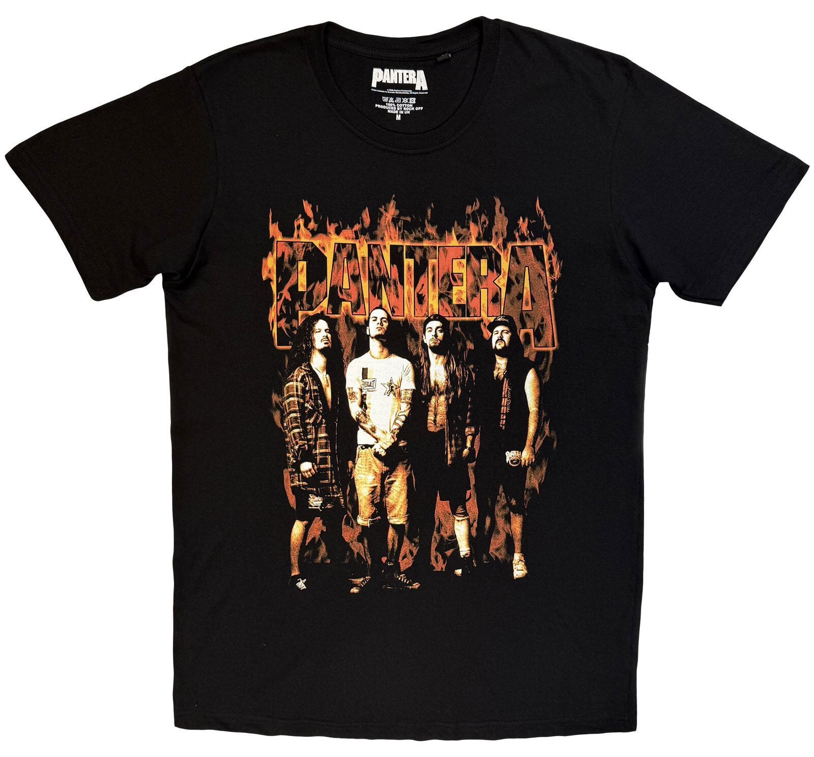 T-Shirt Pantera Flames Black 2XL T-Shirt