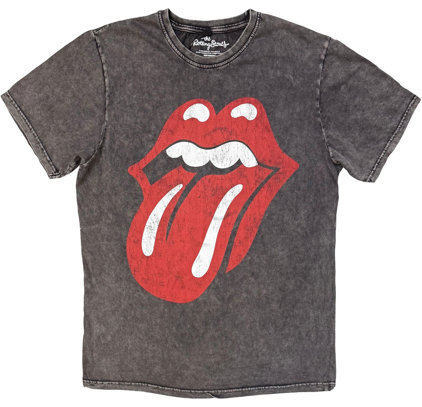 Ing The Rolling Stones Classic Tongue Charcoal Grey 2XL Ing
