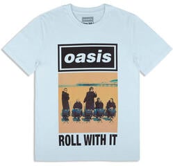 T-Shirt Oasis Roll With It Single Cover (Ex-Tour)