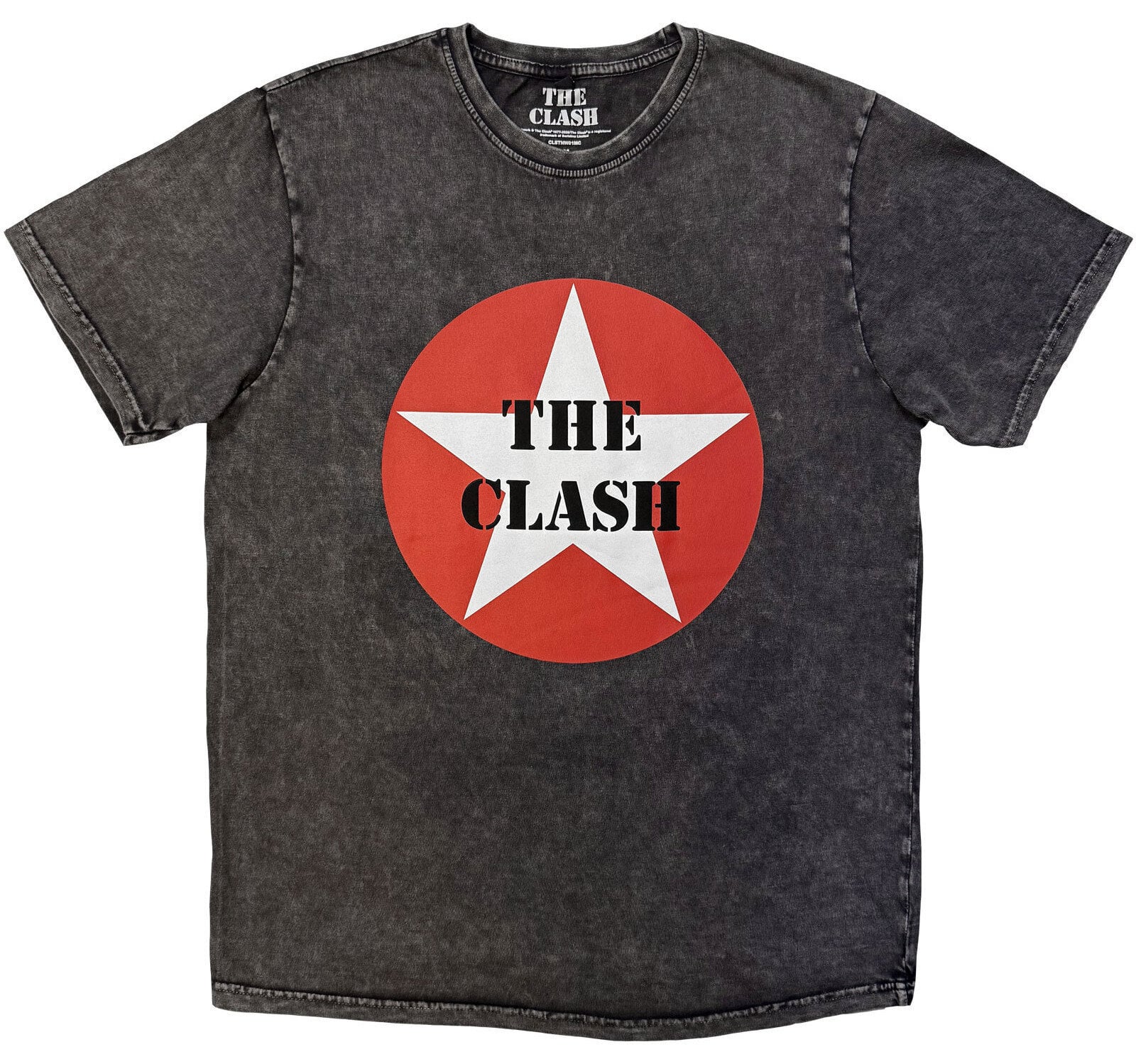 T-särk The Clash Star Badge Charcoal Grey S T-särk