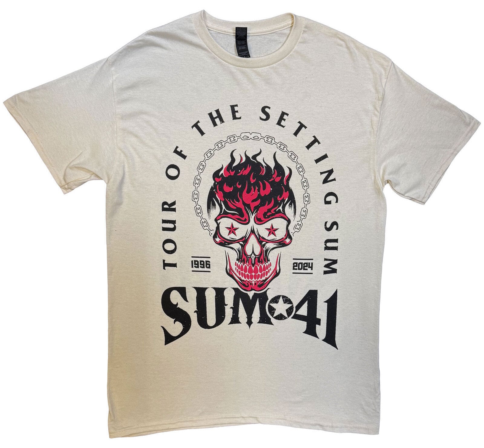 T-särk Sum 41 Tour '24 Pt.2 Pink Skull (Back Print, Ex-Tour) Natural 2XL T-särk