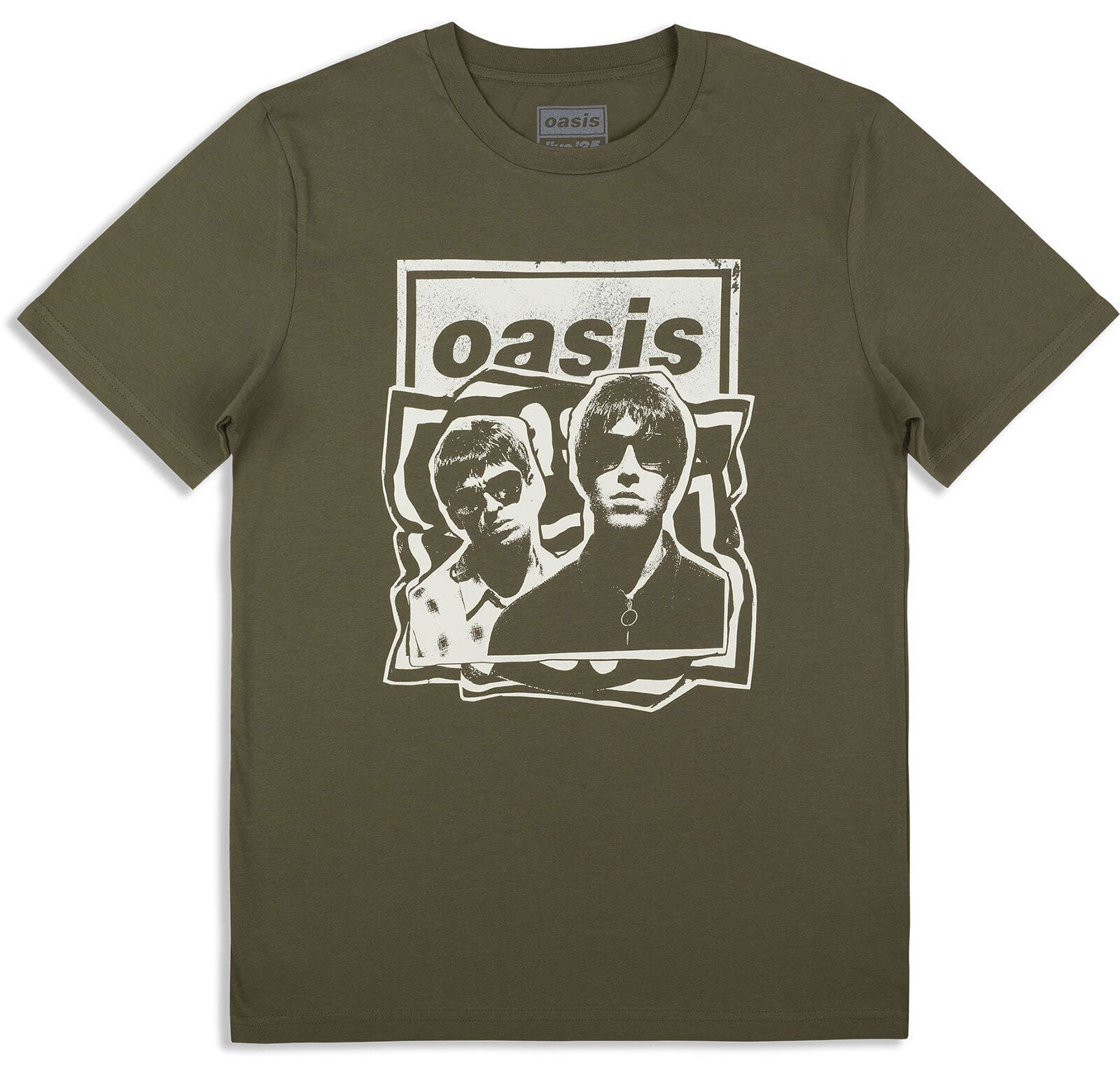 T-särk Oasis Paper Cut Out Photo (Ex-Tour) Khaki Green L T-särk