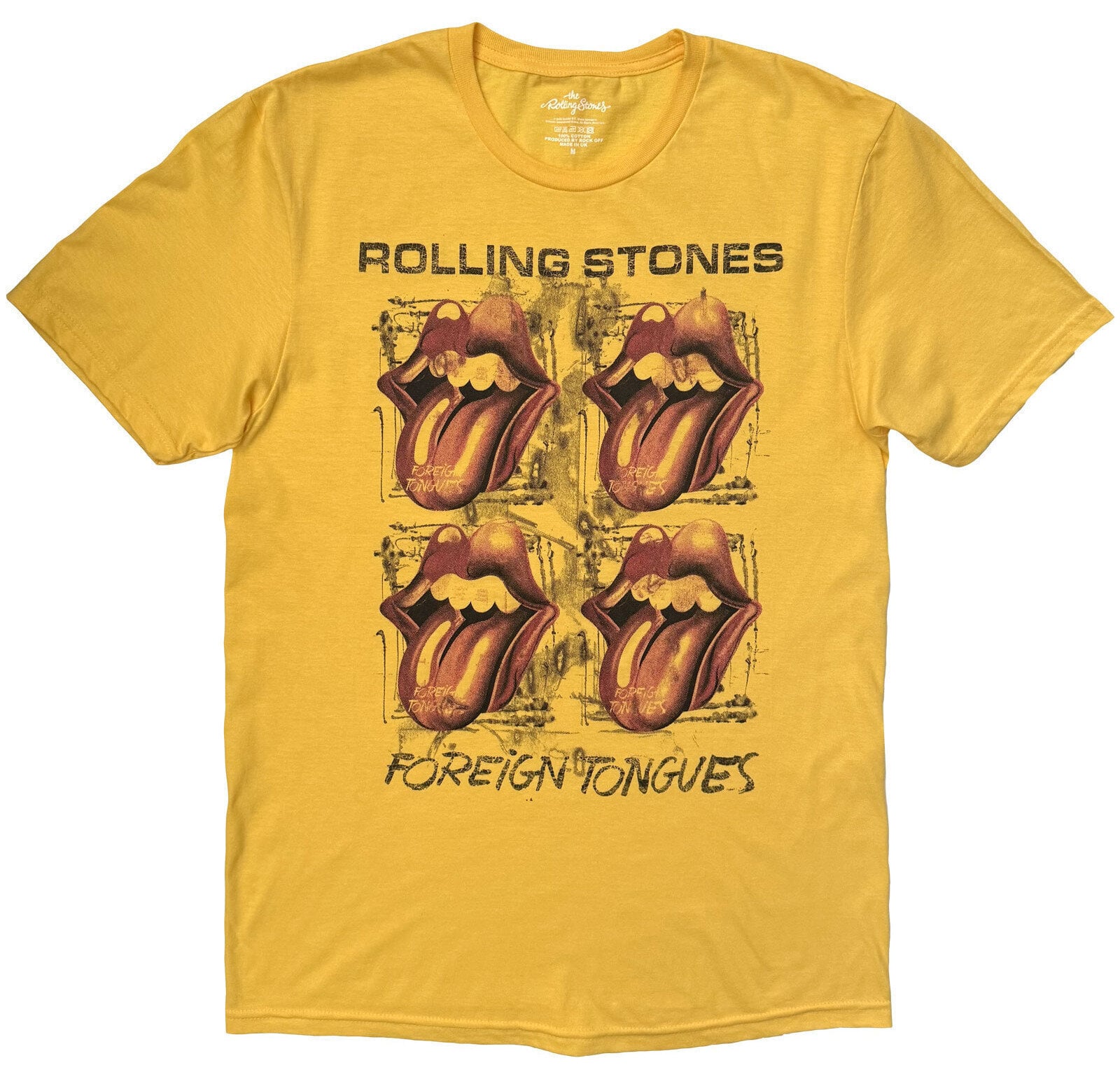 Paita The Rolling Stones Four Tongues Yellow S Paita