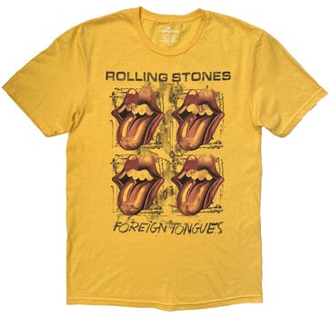 Tricou The Rolling Stones Four Tongues Yellow L Tricou - 1